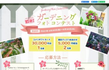【アマチュア限定公募】株式会社コメリ│ガーデニングフォトコンテスト2021［グランプリ コメリギフトカード3万円分］
