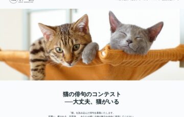 猫の俳句のコンテスト ──大丈夫、猫がいる［大賞 猫のオリジナル箸置き5個セット 猫のスリッパ 賞金三万円］