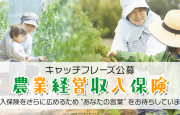 全国農業共済組合連合会（NOSAI全国連）│「農業経営収入保険」キャッチフレーズ募集［最優秀作品 賞金5万円］