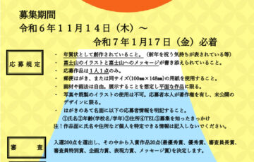 第22回 富士さんへ謹賀新年 ～富士山あて年賀状～［最優秀賞 商品券1万円分］