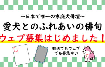 ～家庭犬俳壇～ 愛犬とのふれあいの俳句 秋の部［特選句 図書カード贈呈］